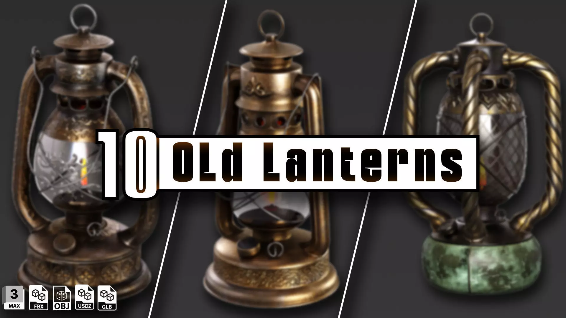 Old Lanterns 3D model_0