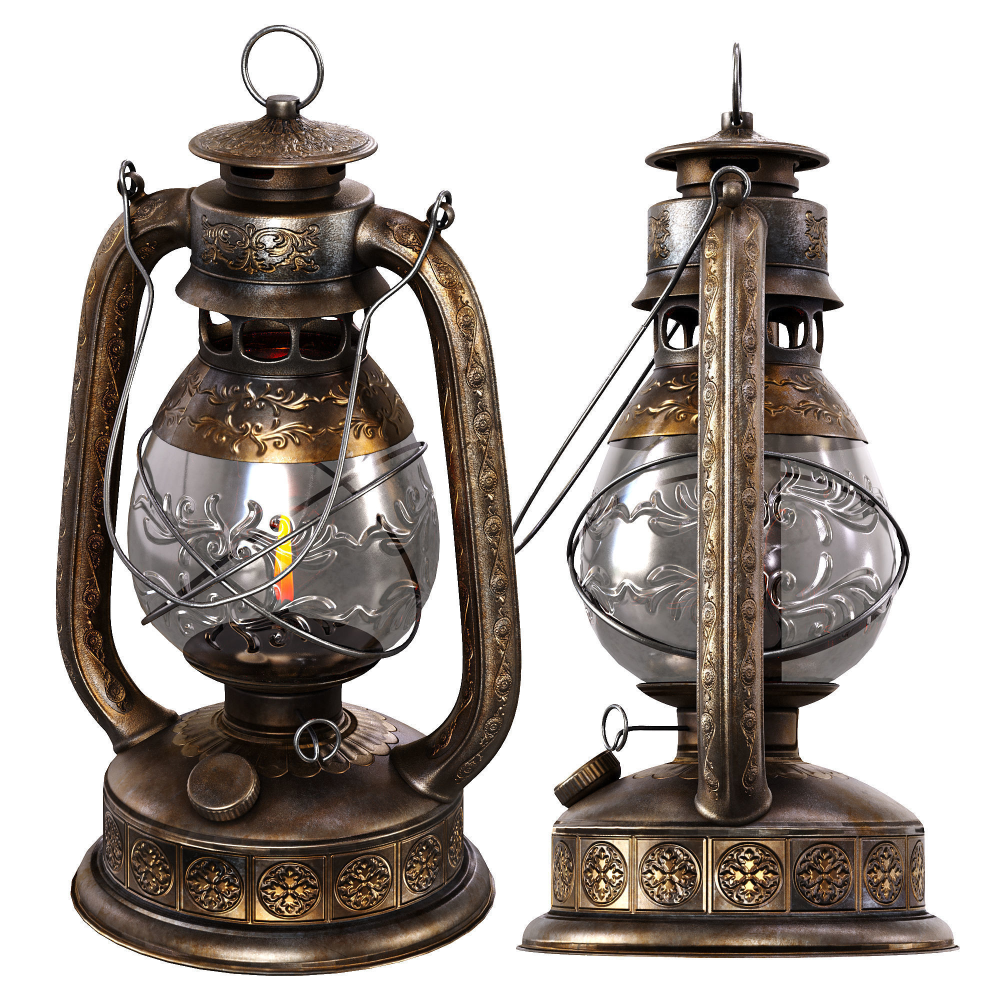 Old Lanterns 3D model_10