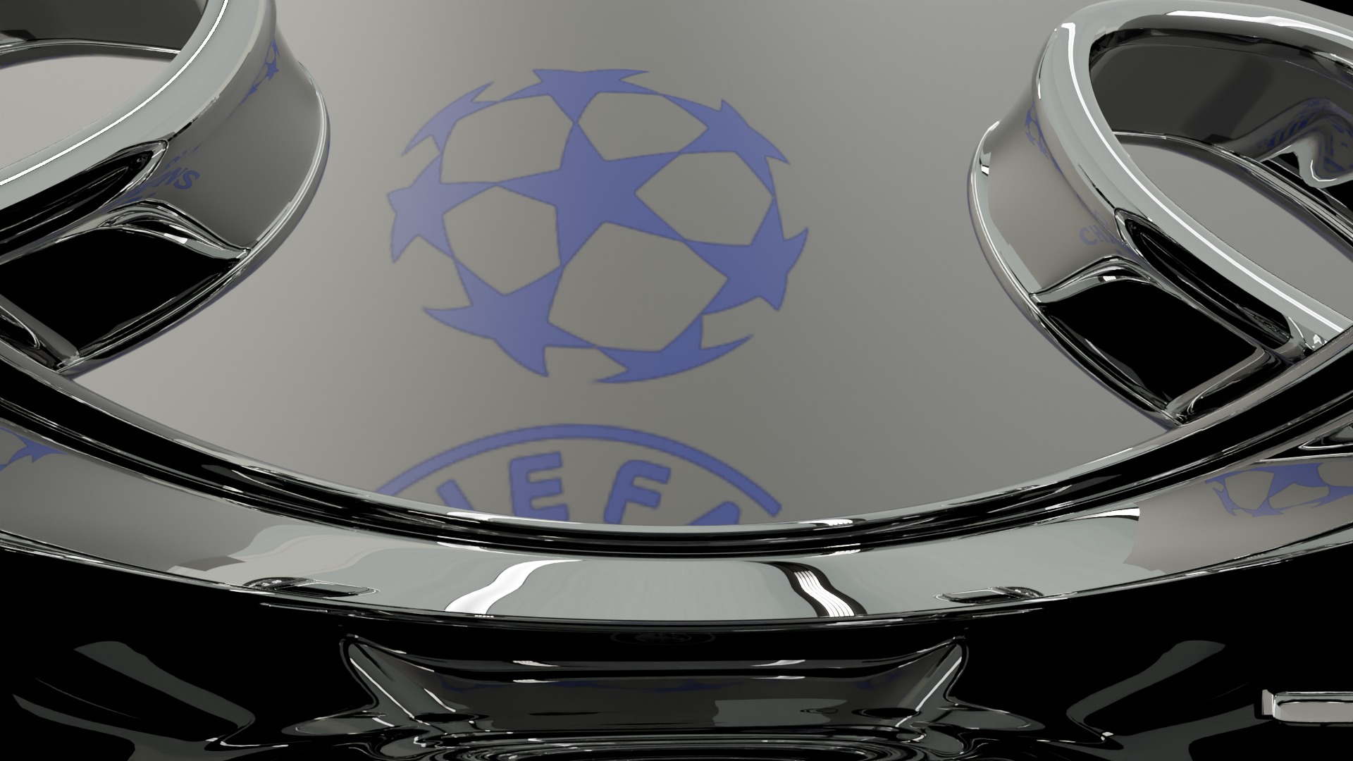 Champions League cup 3D model_7