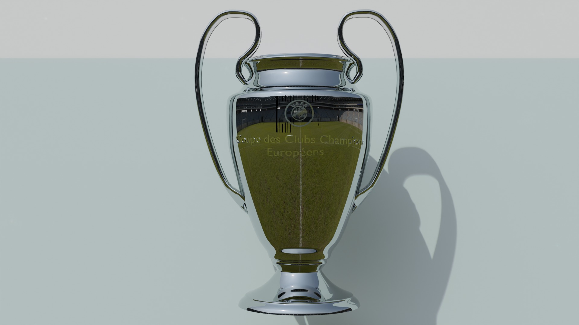 Champions League cup 3D model_2
