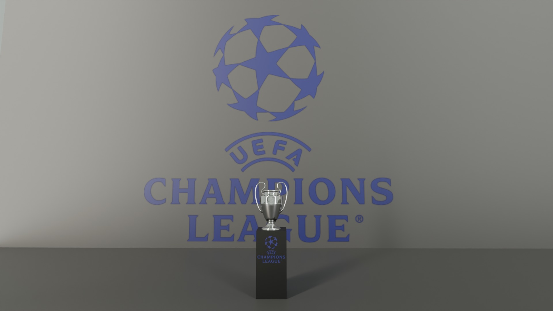 Champions League cup 3D model_3