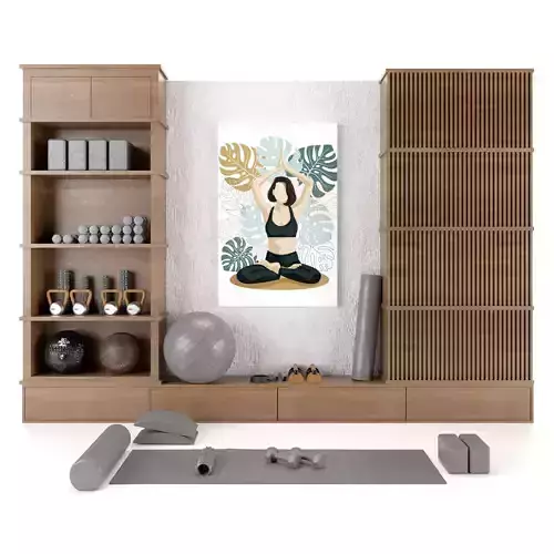 Home Gym Yoga Fitness Decoration Set 061  