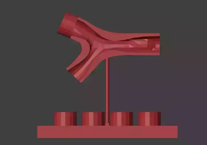3D Model of Artery Model with Stand