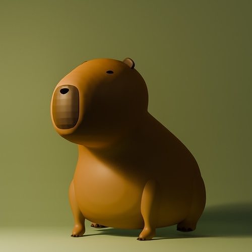 Cute Capybara 3D Model 3D model