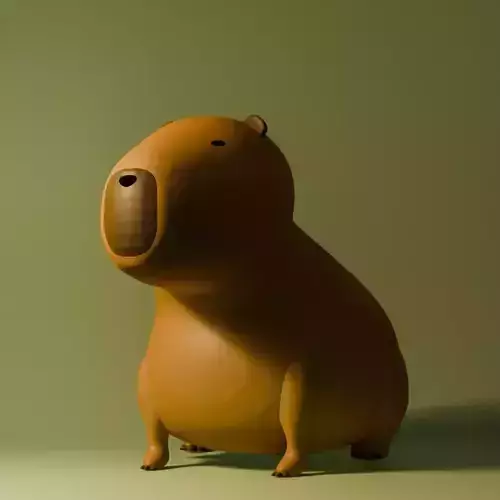 Cute Capybara 3D Model