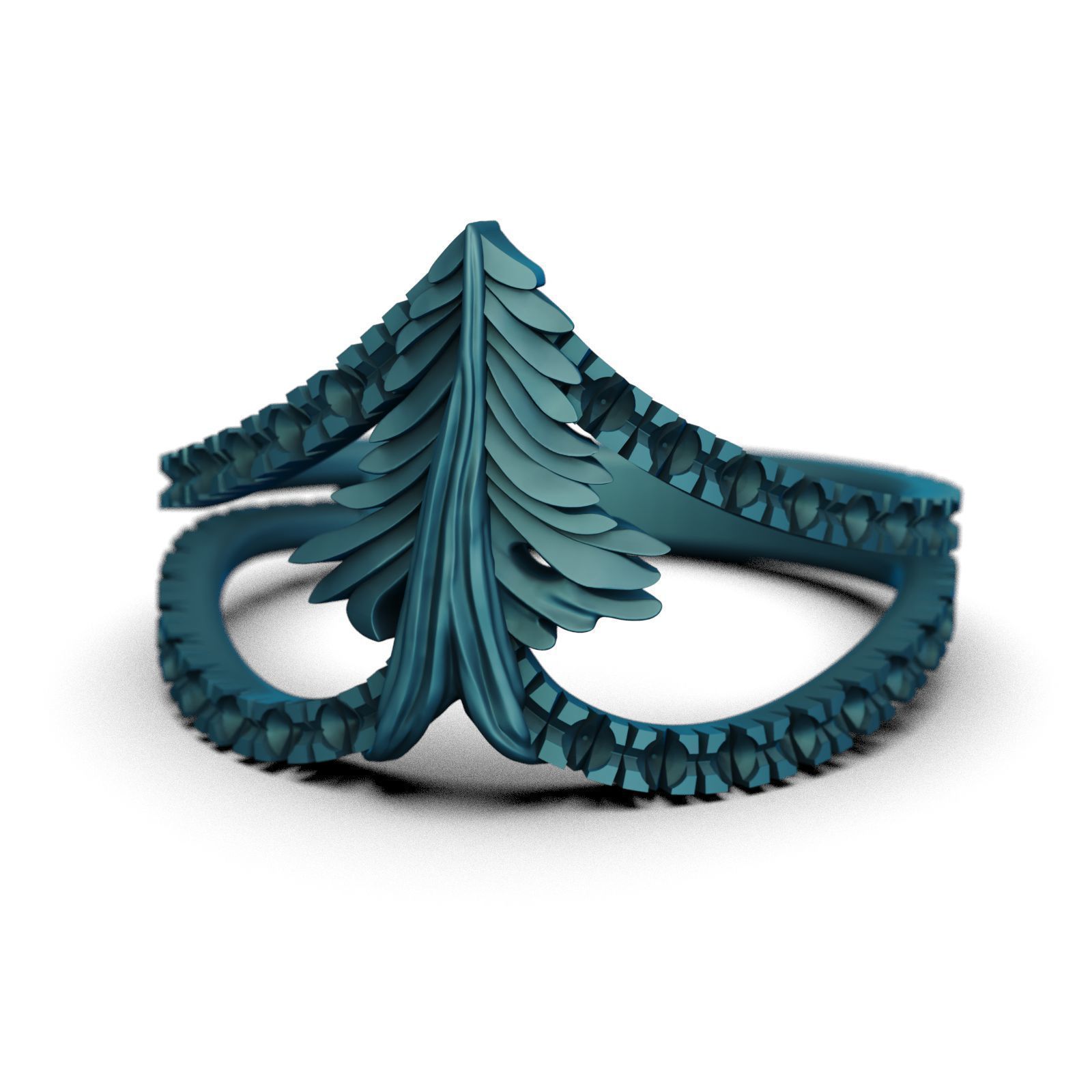 Christmas Tree Ring 3D print model_14