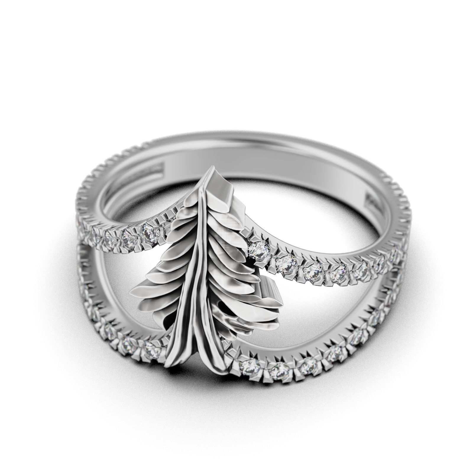 Christmas Tree Ring 3D print model_5