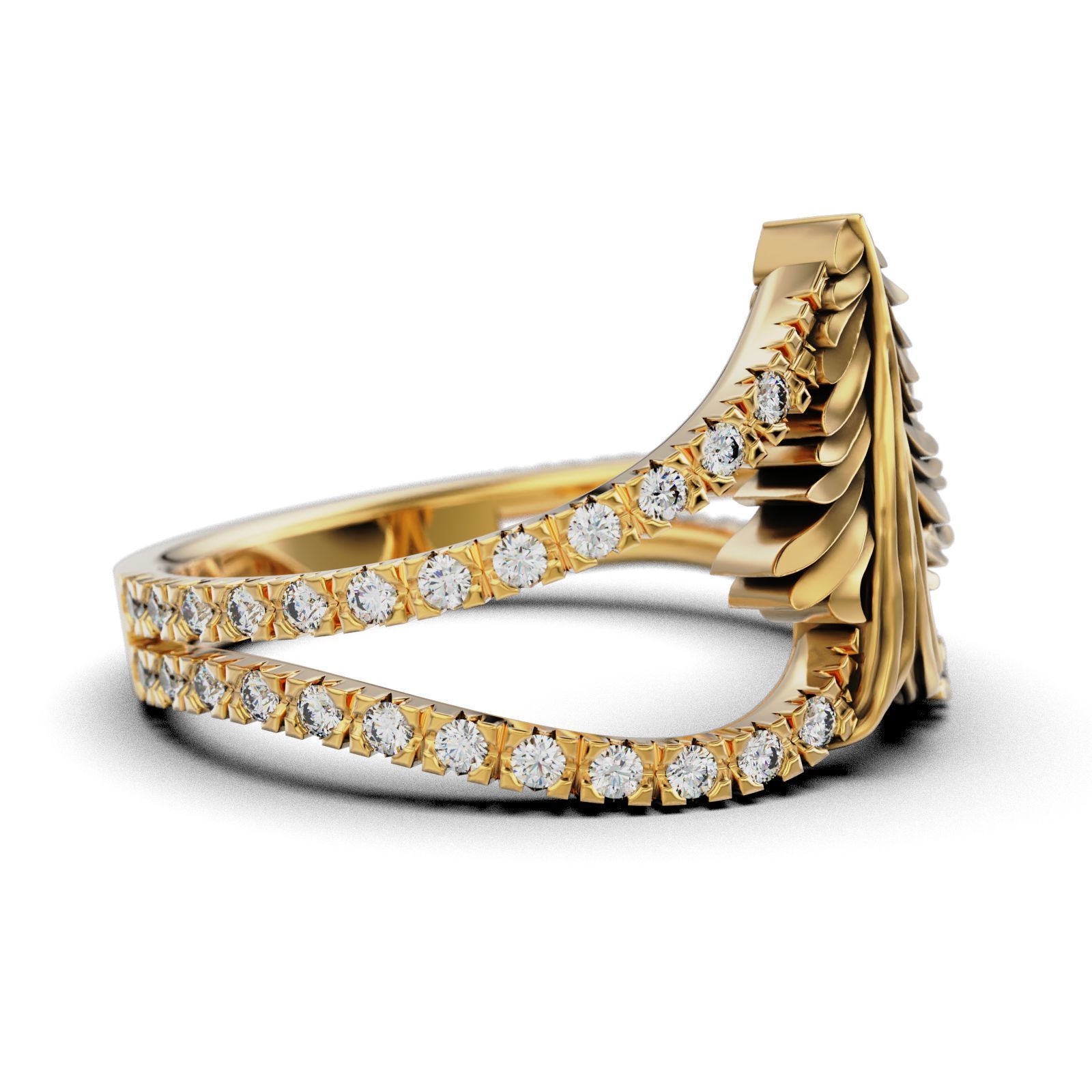 Christmas Tree Ring 3D print model_12