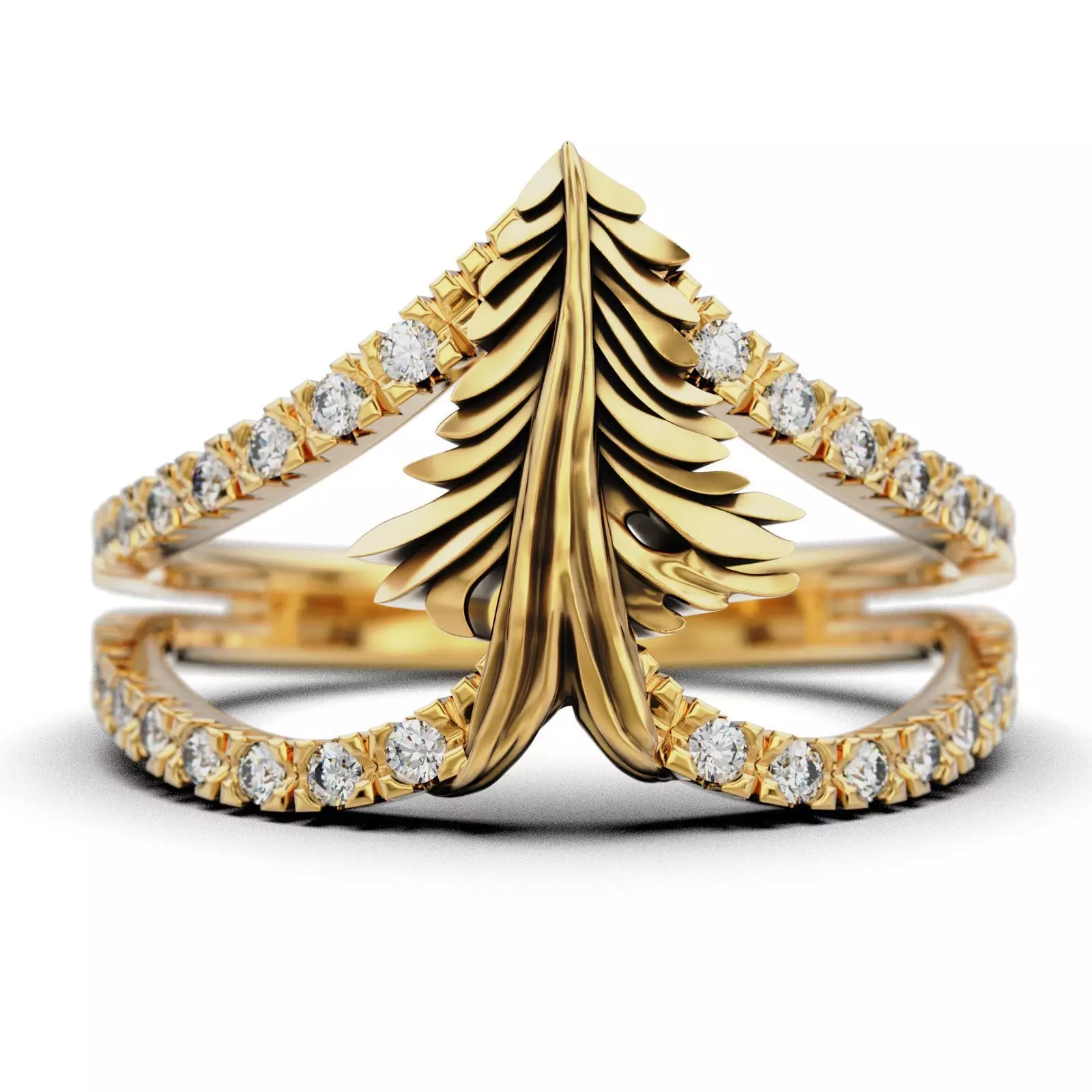 Christmas Tree Ring 3D print model_0