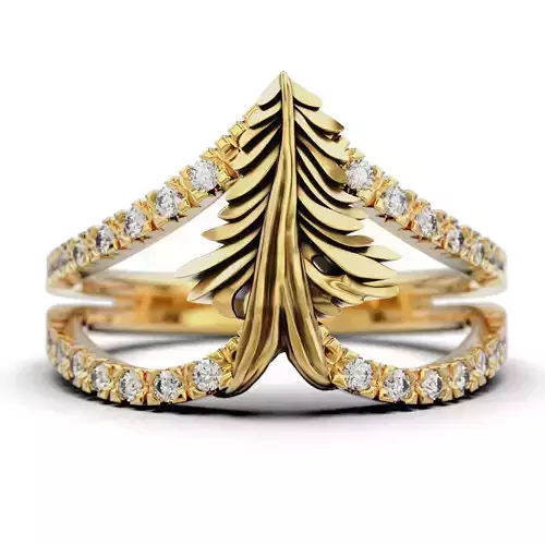 Christmas Tree Ring 3D print model