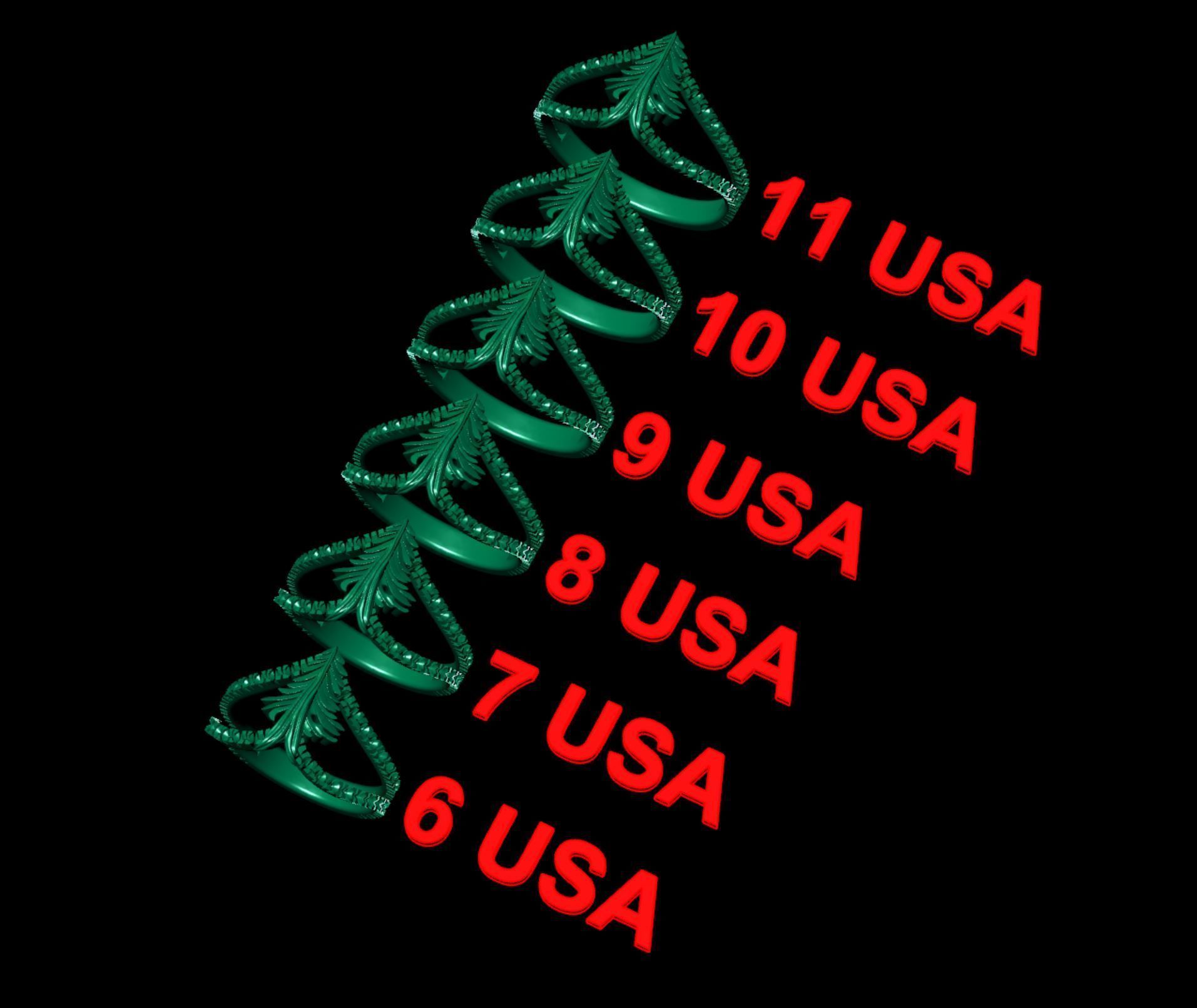 Christmas Tree Ring 3D print model_16