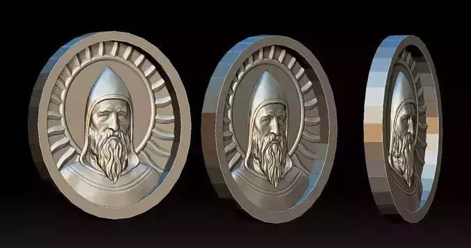 Saint Benedict Pendant 3D print model