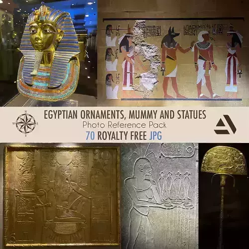 Photo Textures Egyptian ornaments Egypt Mummy and Statues Texture