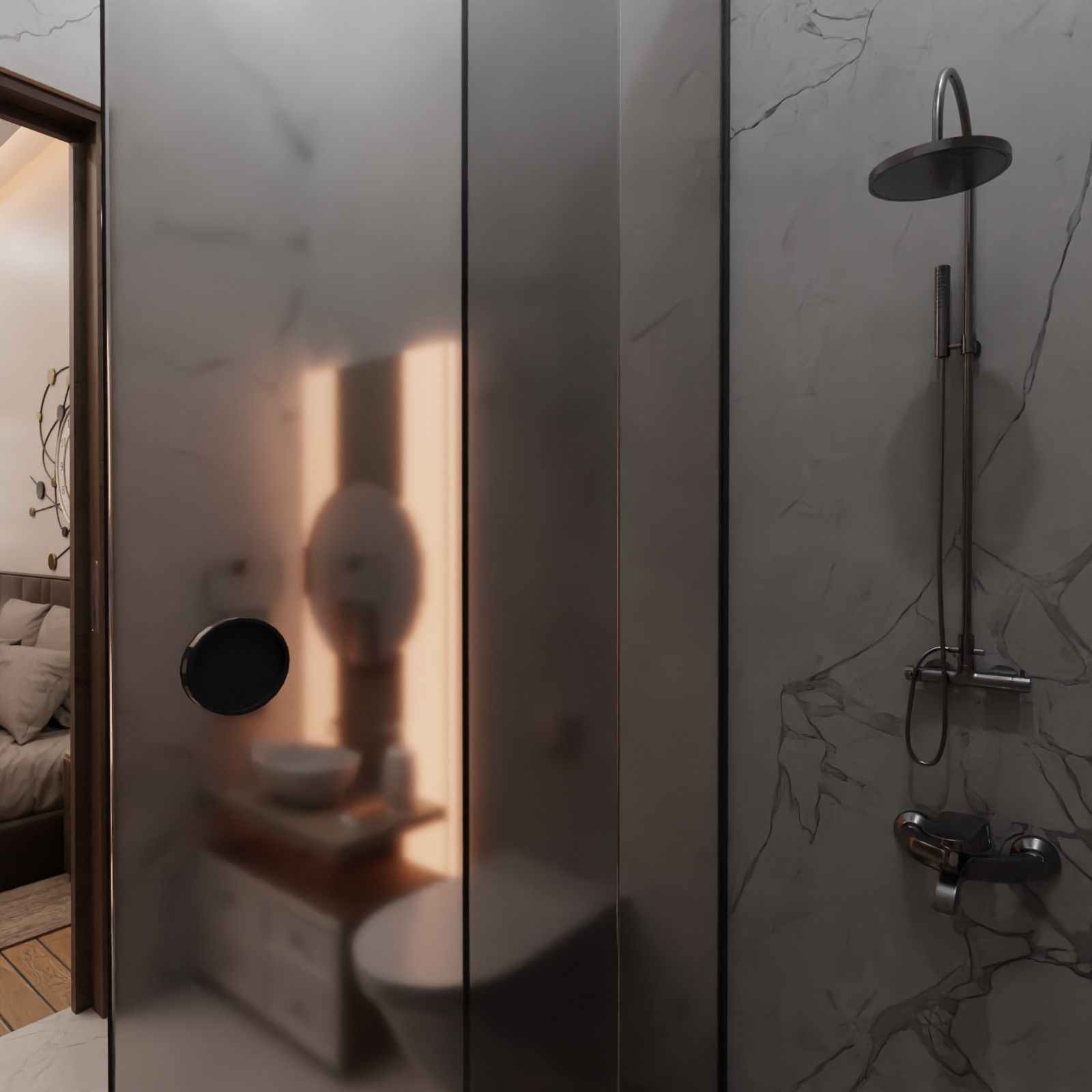 2 BHK Apartment Interior with Assets DS3 Low-poly 3D model_7