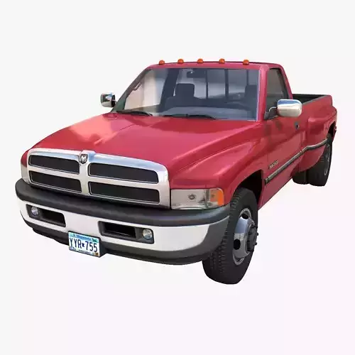 Dodge Ram 1995 3500 Low-poly 3D model
