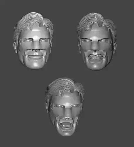 DC GREEN LANTERN KYLE RAYNER 3 PACK EXPRESSIONS 3D print model