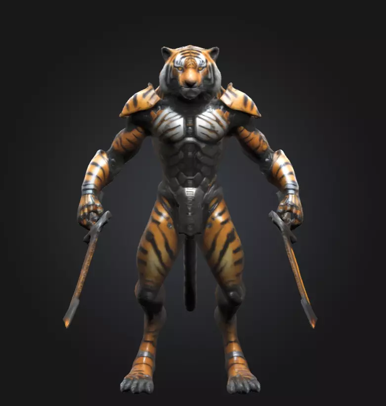 Lenothian Dual Blade Low-poly 3D model_0