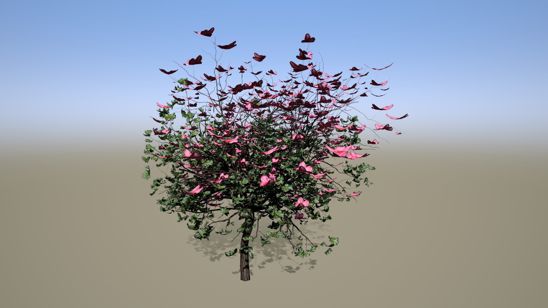 Forest Azalea plant 3D model_3