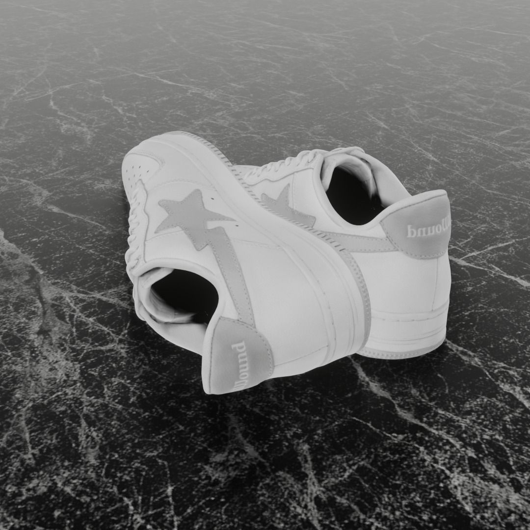 JJJOUND X BAPE STA 3D SHOES Low-poly 3D model_4