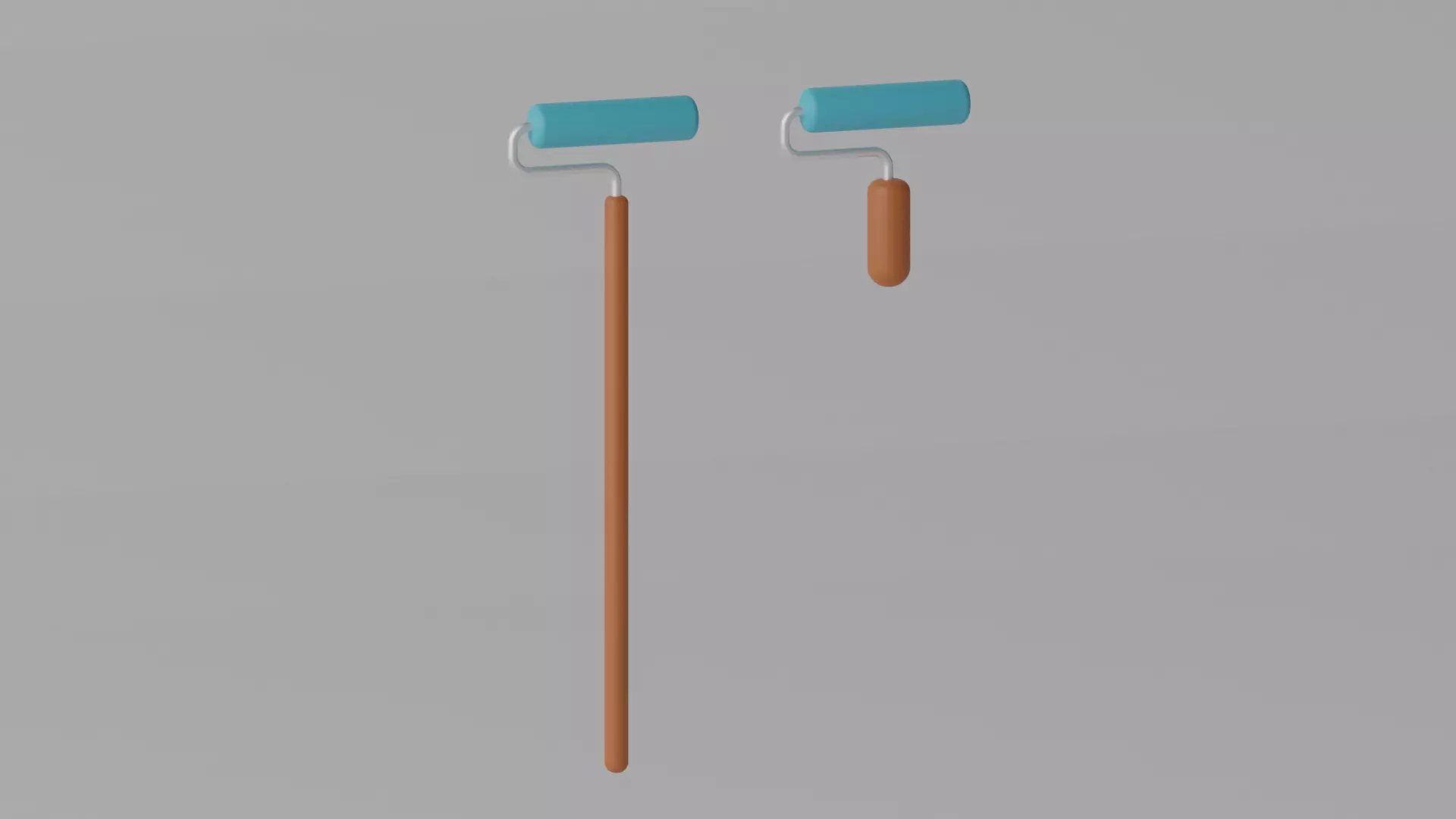 Cartoon Paint Roller 3D model_0