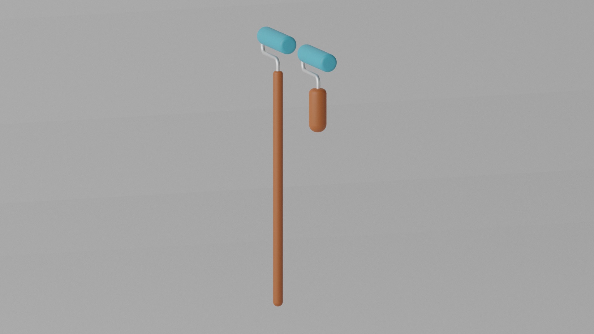 Cartoon Paint Roller 3D model_3