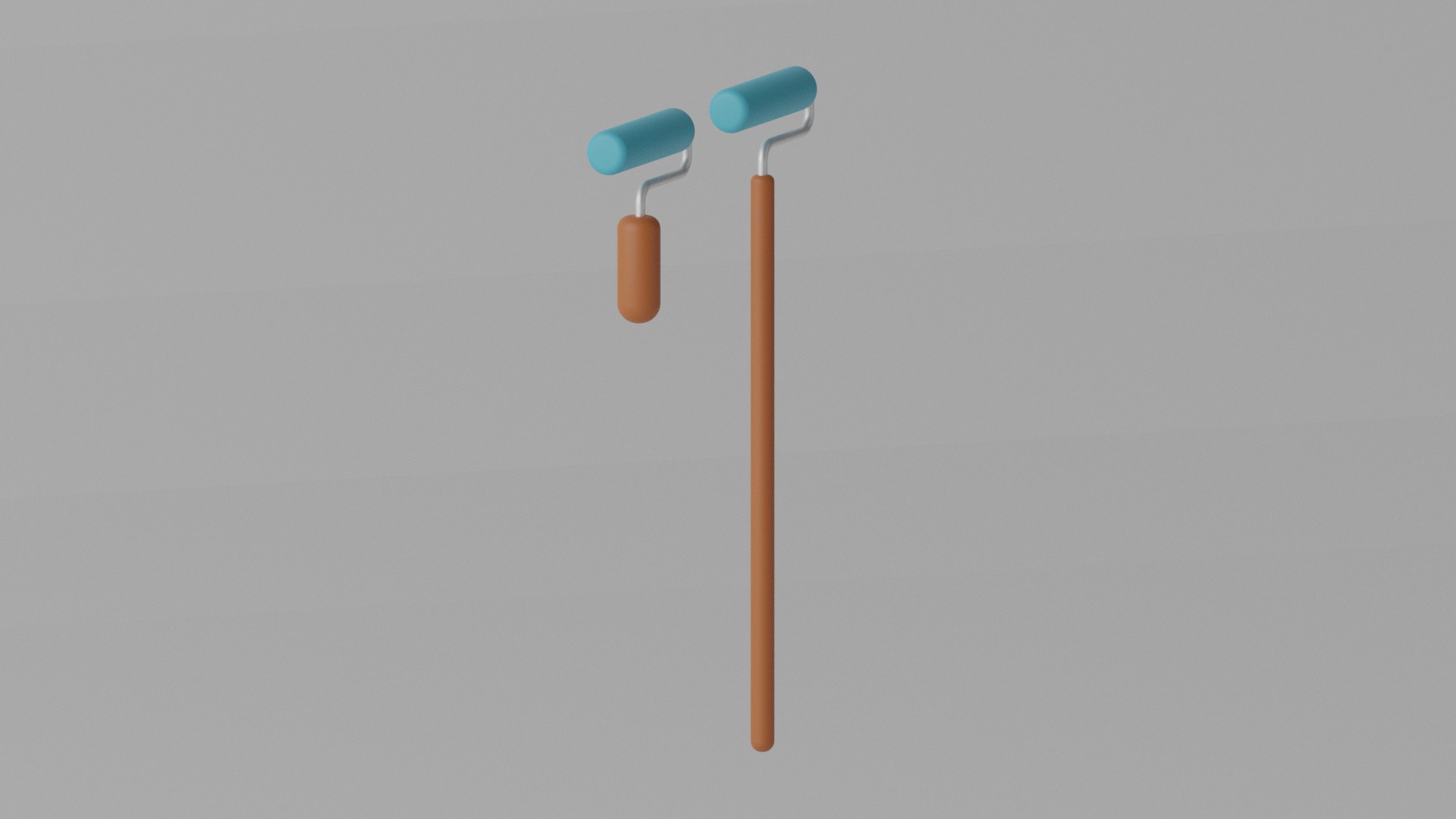 Cartoon Paint Roller 3D model_4