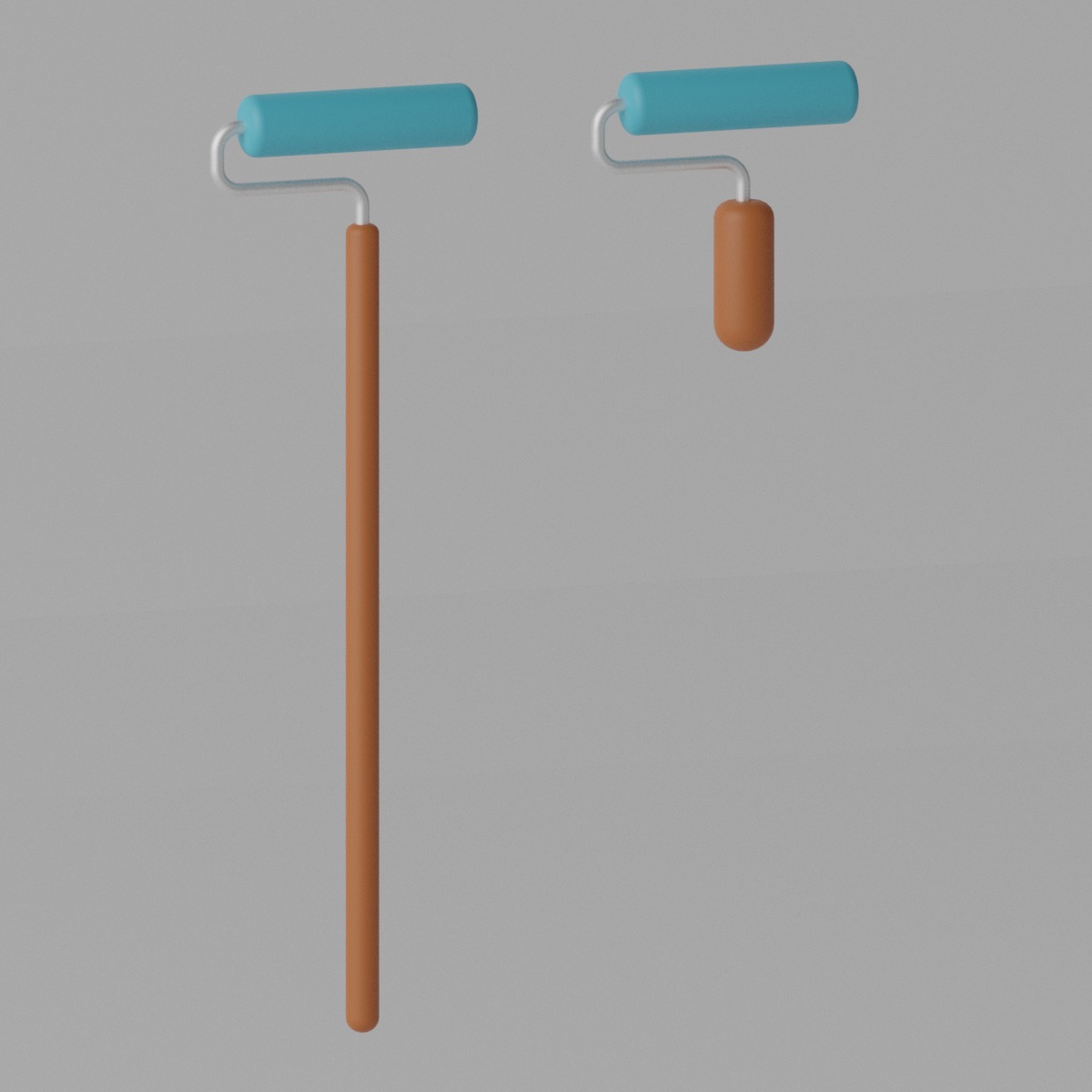 Cartoon Paint Roller 3D model_5