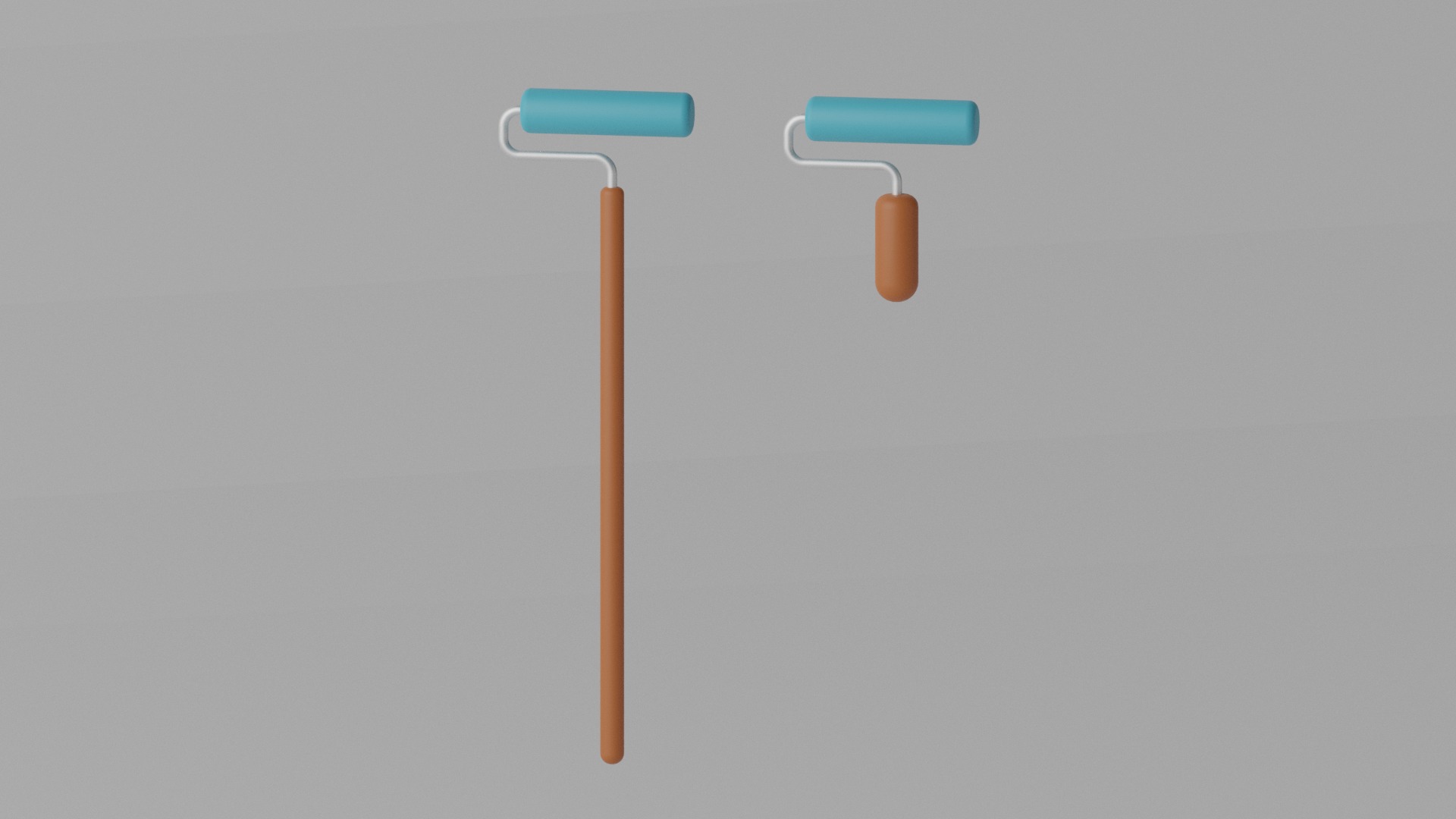 Cartoon Paint Roller 3D model_1