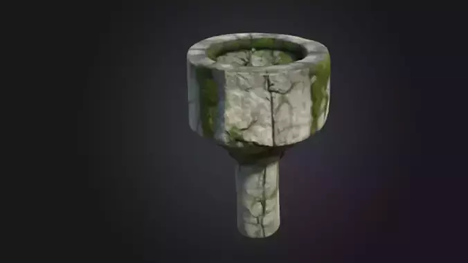 weathered stone pillar