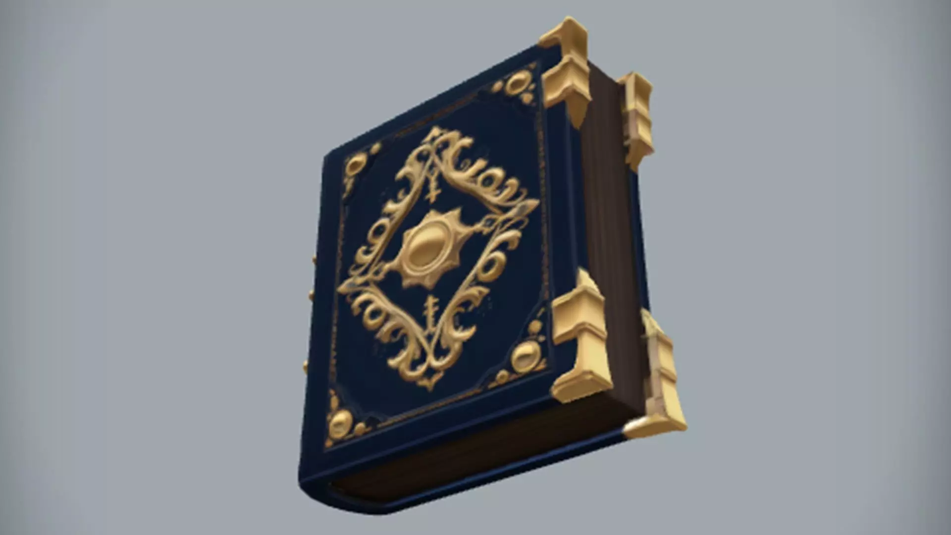 ornate vintage book cover 3D model_0
