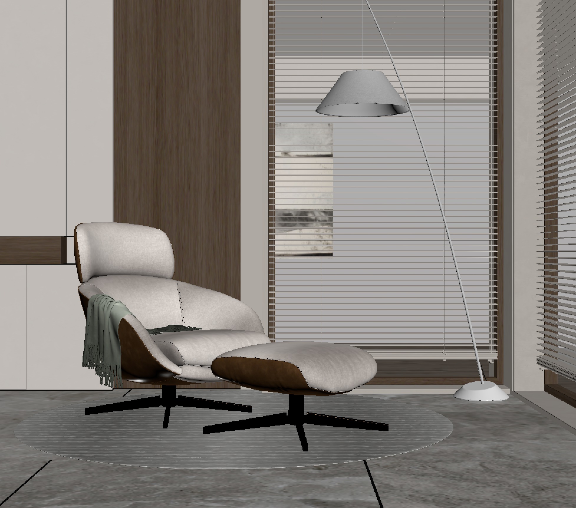 modern sofa chair  3D model_1