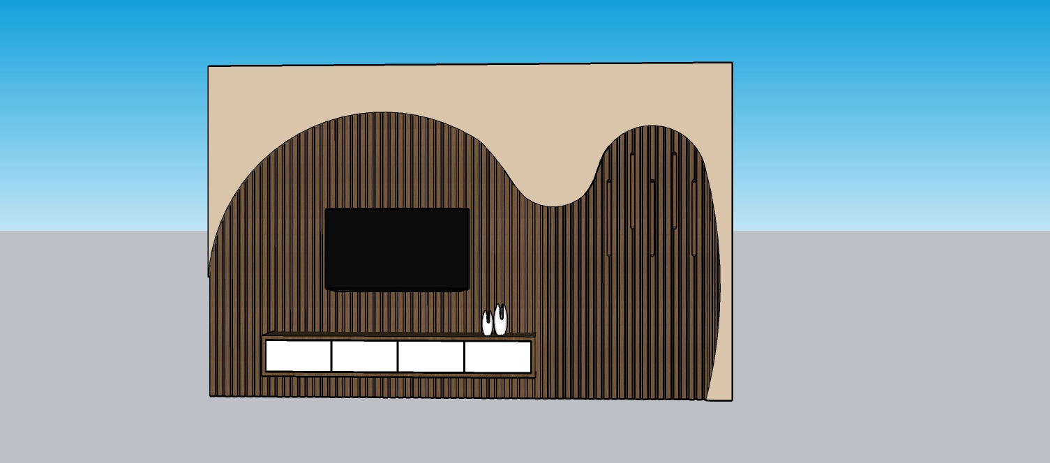 tv wall 2024 3D print model_3