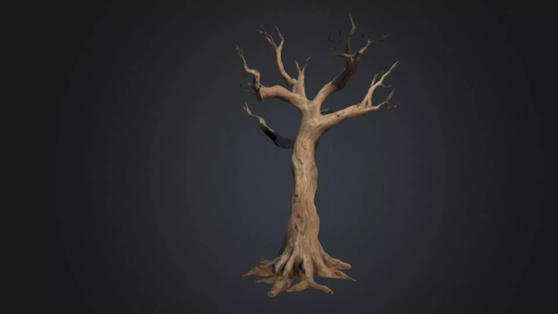 Dead Tree stylized for game ready 3D model_0