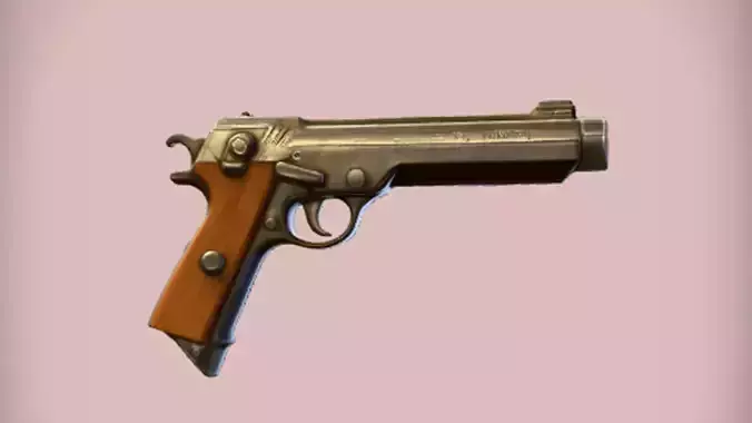 pistol 3D Game Ready Model