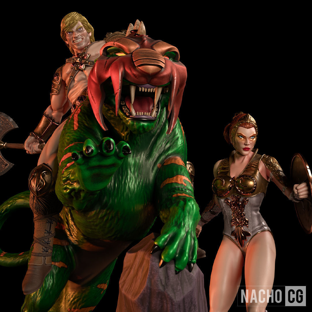 Fan art - MOTU GOOD GUYS fan art - Diorama 3D print model_1