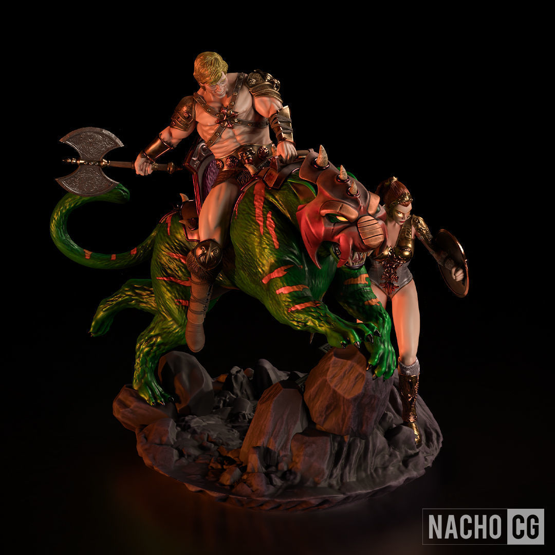 Fan art - MOTU GOOD GUYS fan art - Diorama 3D print model_4