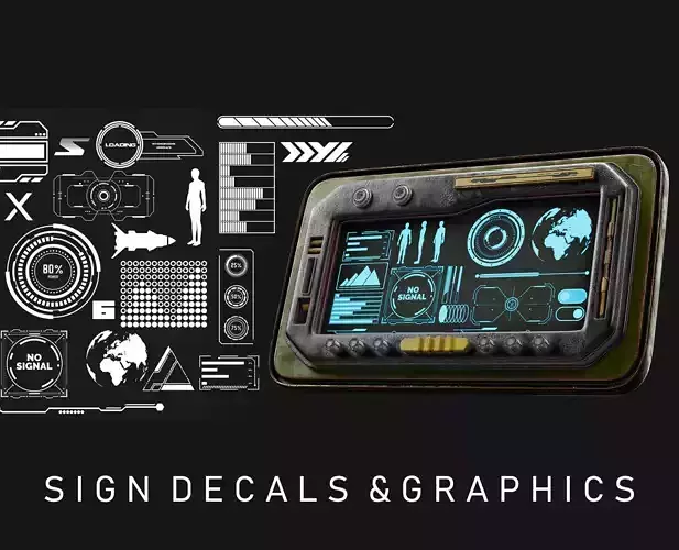 280 SCIFI Sign Decals And Graphics - Vol2 and Tutorial