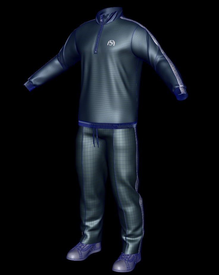 Track suit 3D model_12