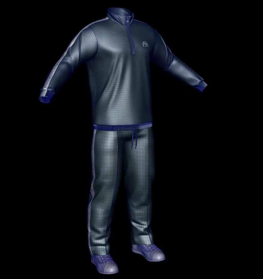 Track suit 3D model_0
