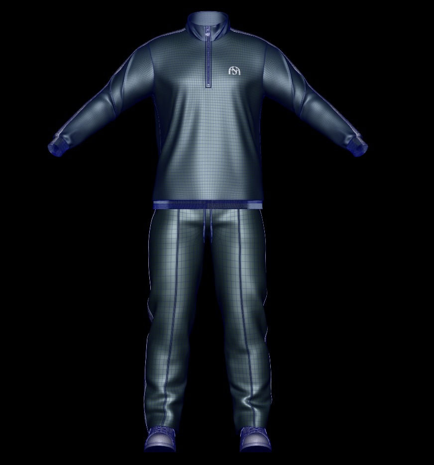 Track suit 3D model_7