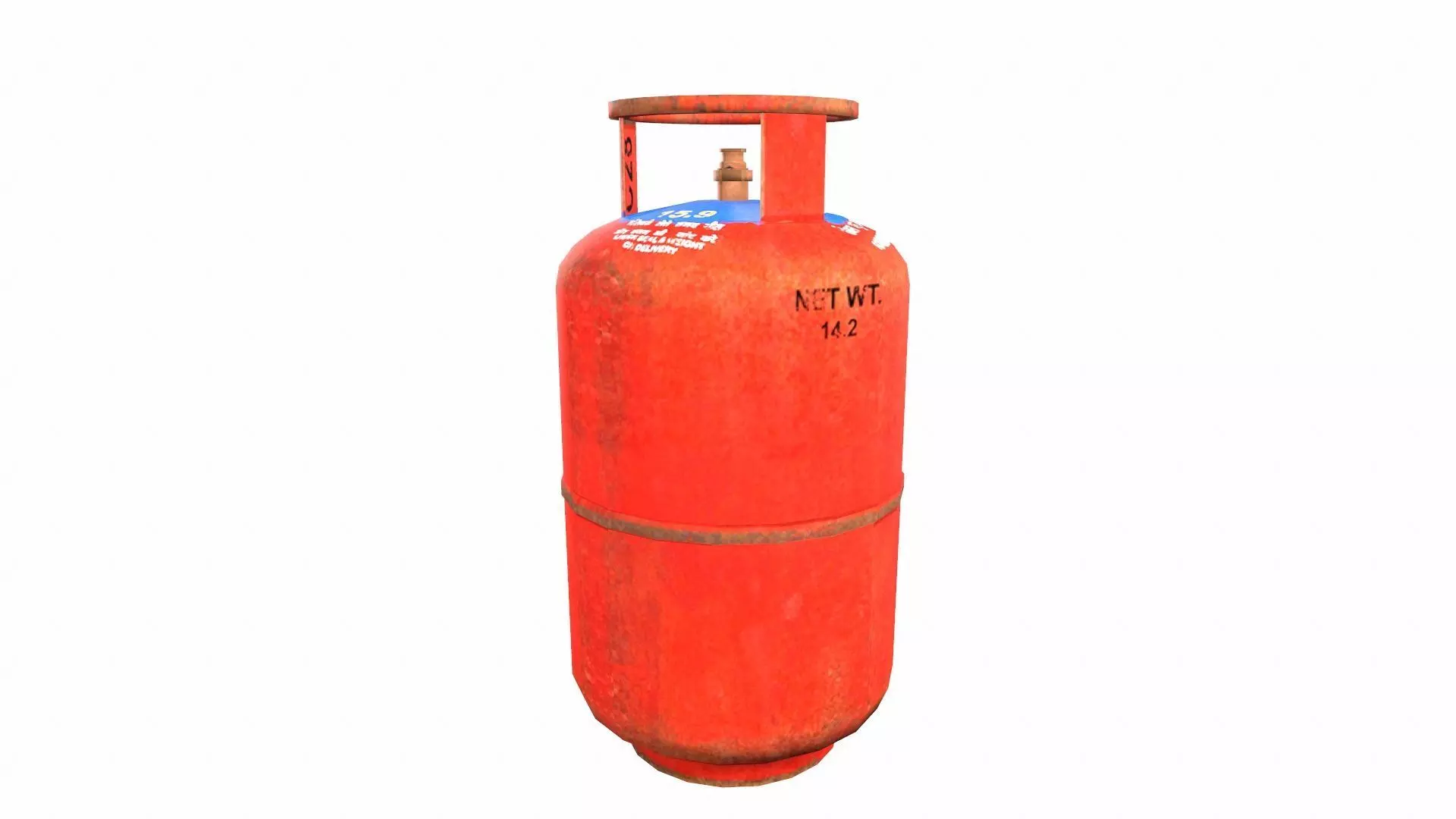 Gas Cylinder Low-poly 3D model_0