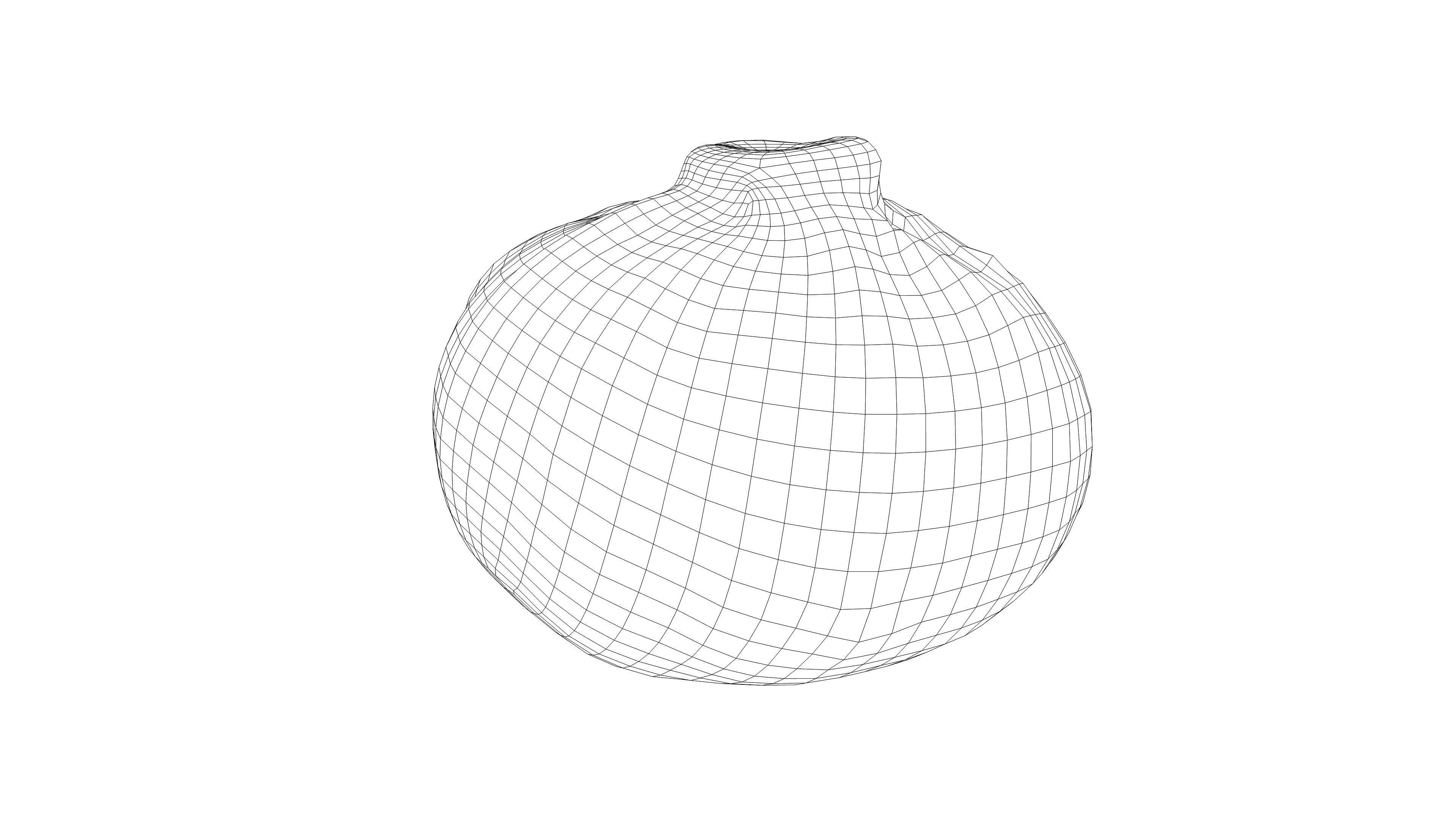 Photorealistic 3D scan of half a white cabbage Low-poly 3D model_15