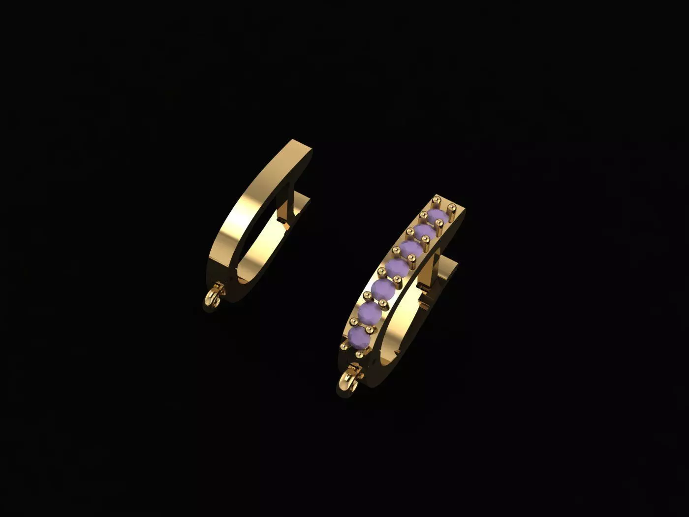 earring lock 3D model_0