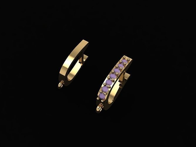 earring lock 3D model