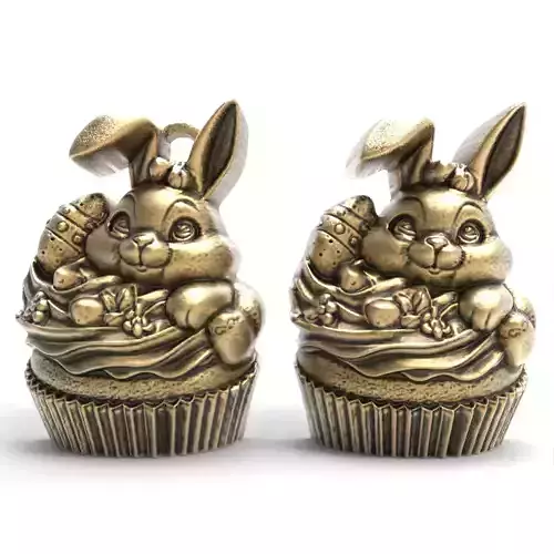 rabbit cup cake decor 
