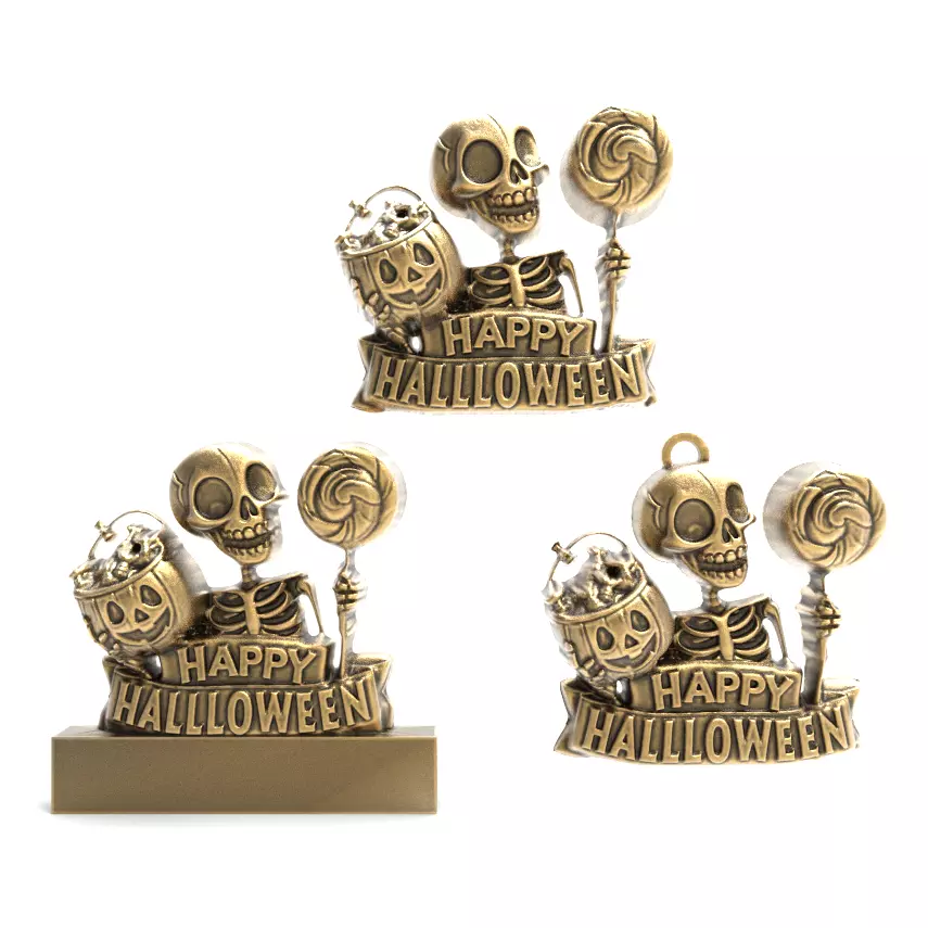 hallowen skull candy decor 3D print model