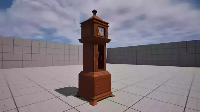 Clock system for unreal enginge 5 Low-poly 3D model