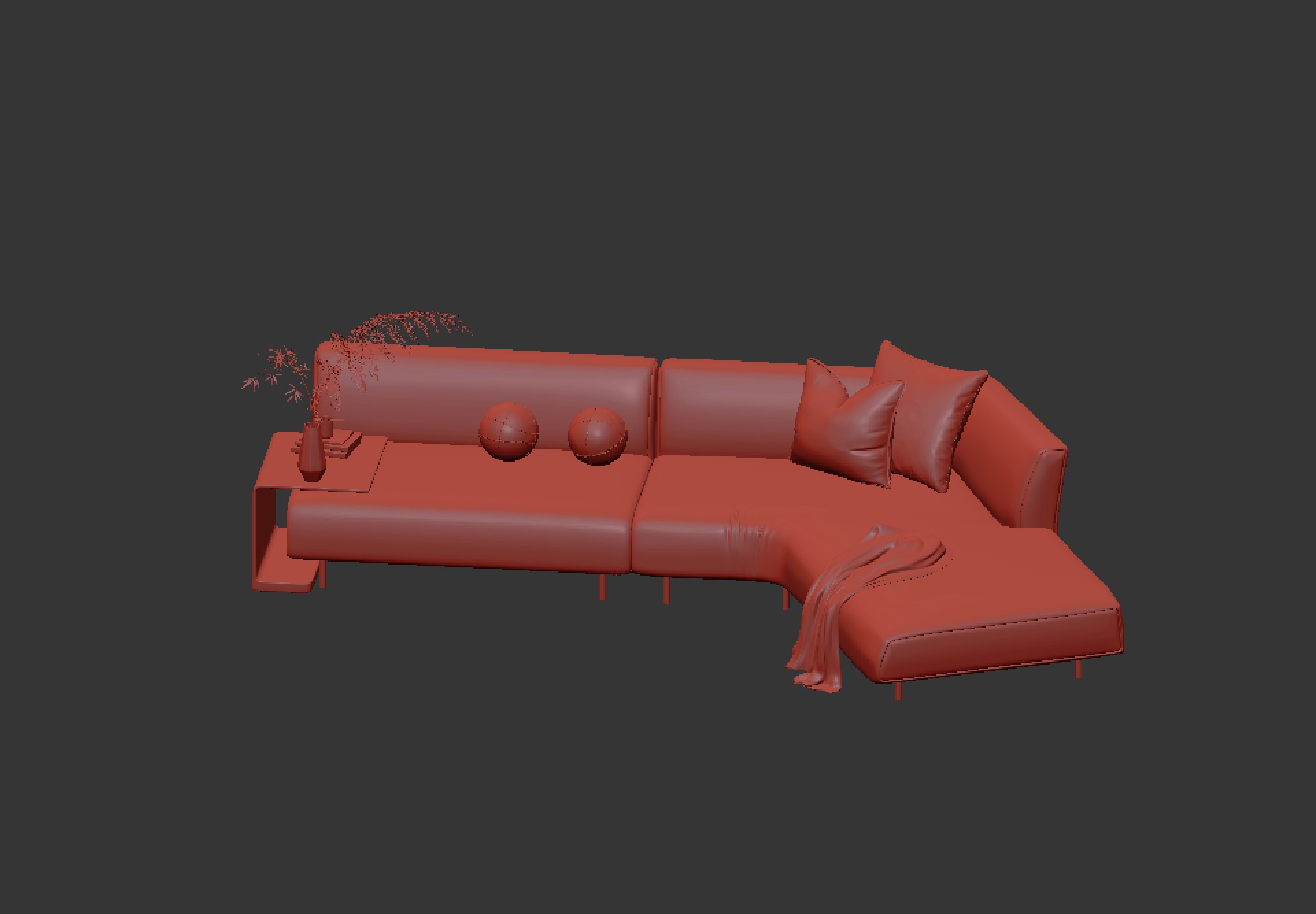 modern sofa chair  3D model_1