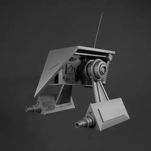 Destroyer-style space combat spacecraft - 3d Low-poly