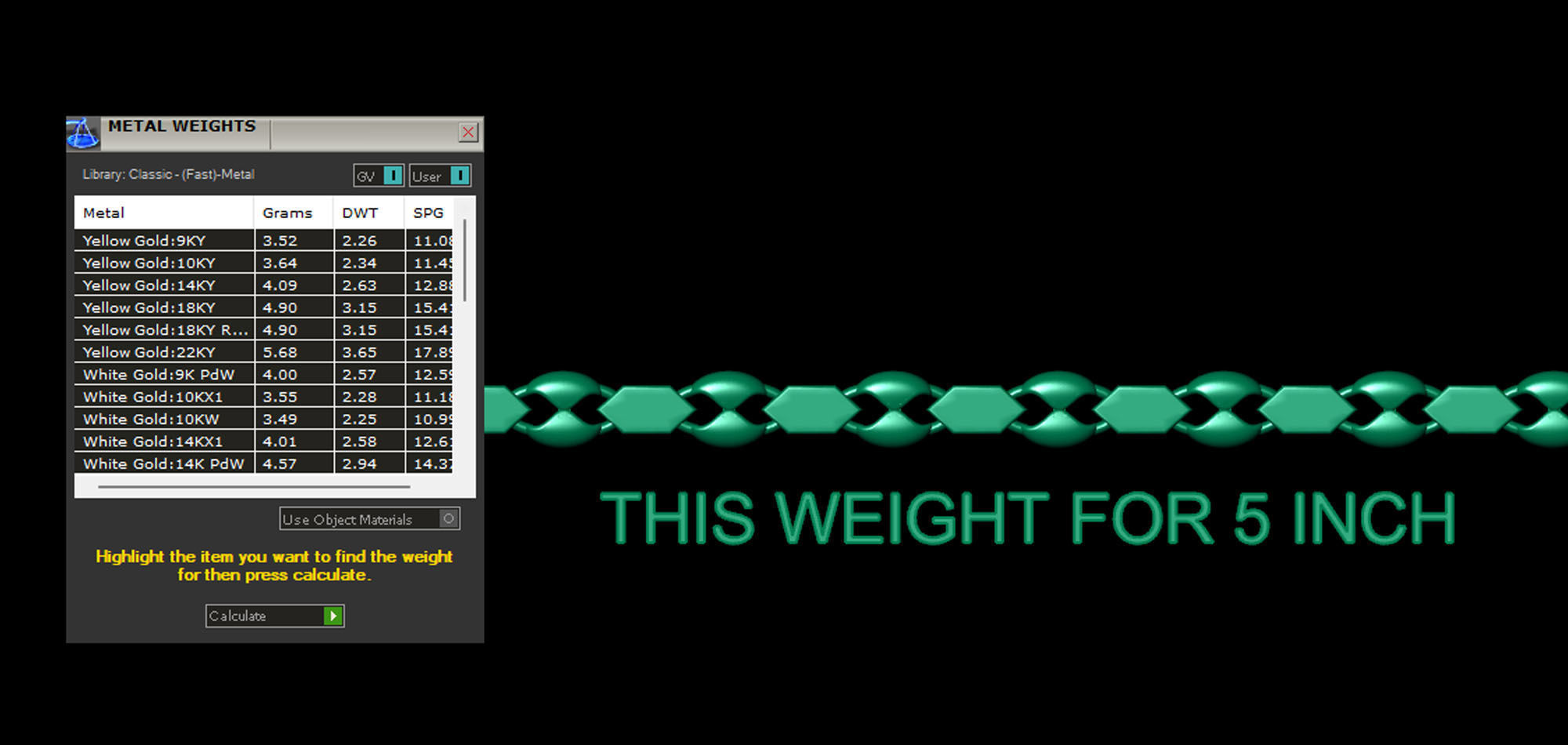 Figaro Chain link 3D less weight  for all cam machine 3D print model_4